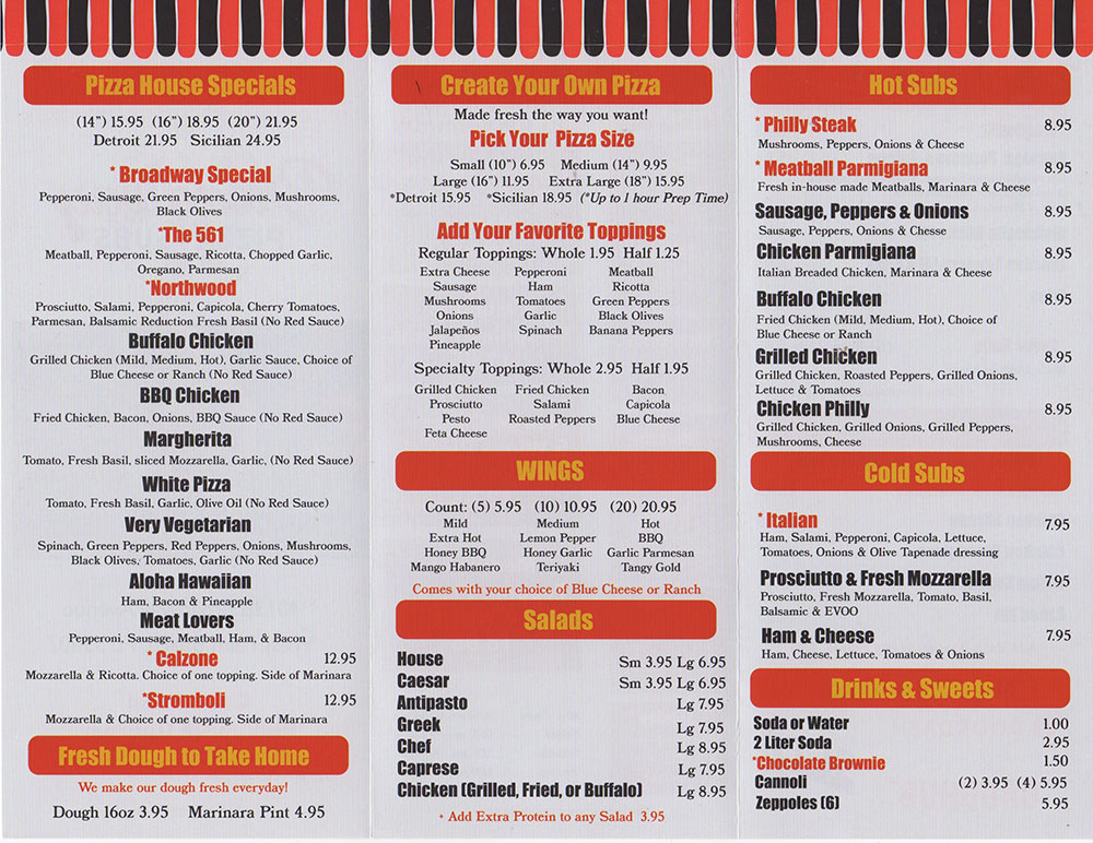 View Our Menu - Broadway Pizza and Subs